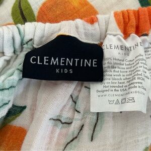 Clementine Kids Clementine Crib Sheet Muslin Orange Fruit 100% Cotton F22608